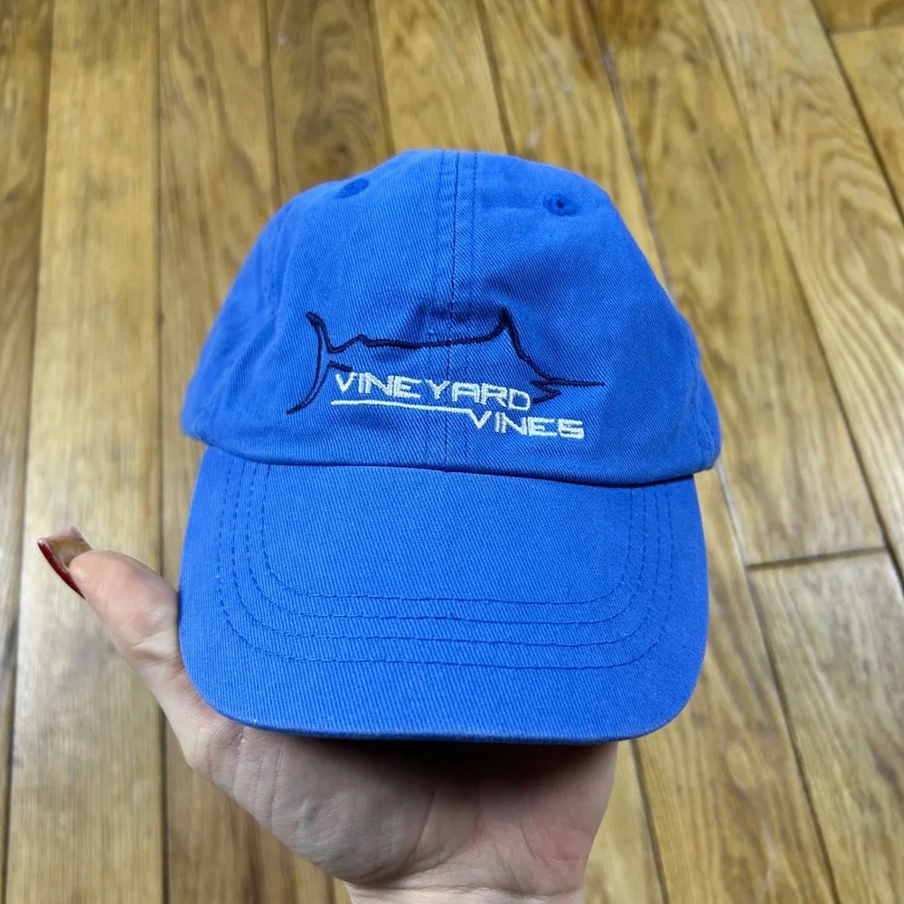 Vineyard Vines Kids Blue Whale Logo Baseball‎ Cap Hat Adjustable Strap